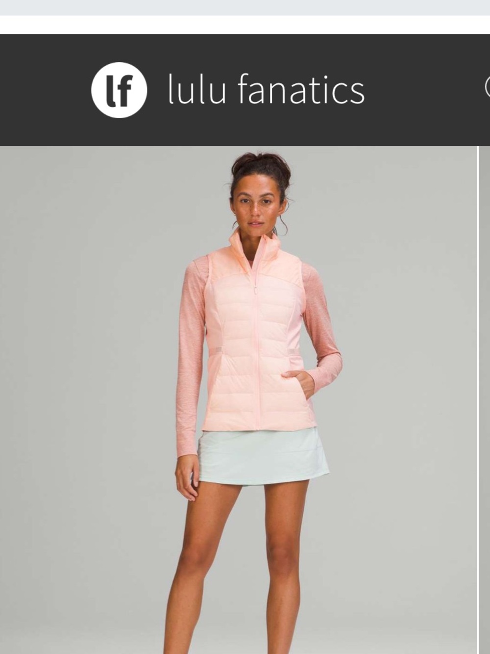 Lululemon Down for It All Vest sz 6 Pink Mist Pastel 700 Fill Power Goose 793